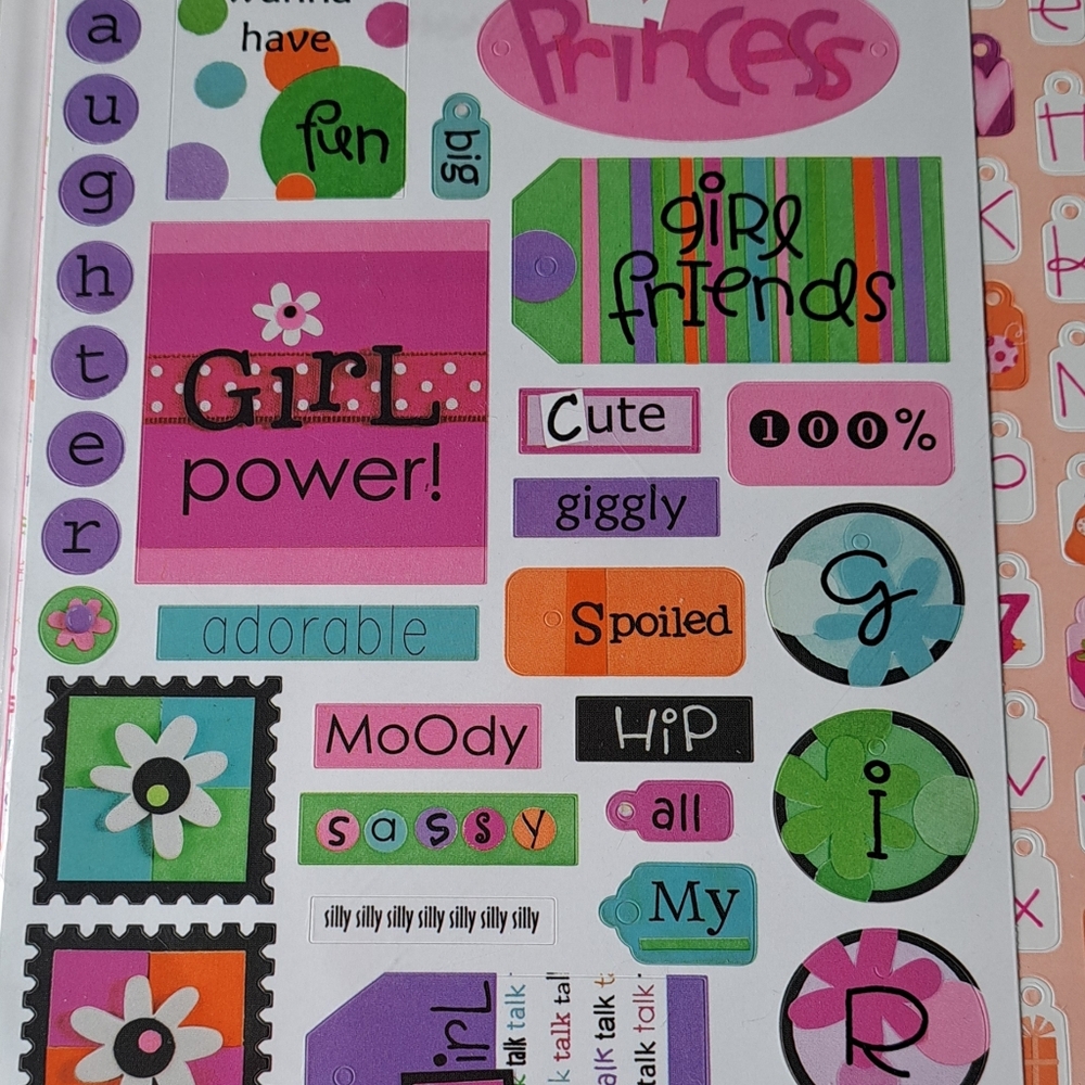 Colorful Scrapbook Destash for Boy Or Girl plus extra Pvc Page Refill Kit 💐